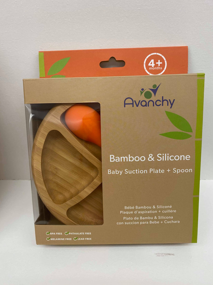 Avanchy Bamboo Baby Suction Plate/Spoon – RG Natural Babies