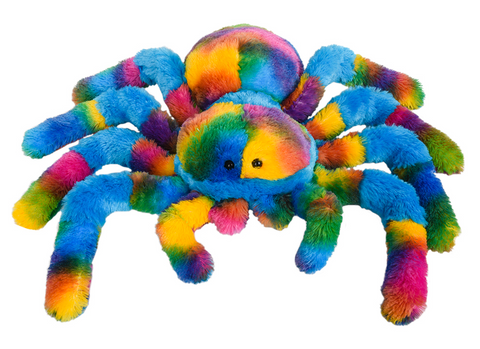 Toy Network Adventure Planet 8” Rainbow Splatter Plush Spider