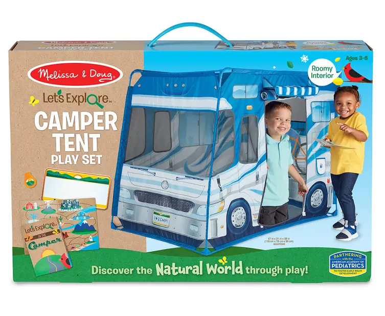 Melissa Doug Let's Explore Camper Tent Play Set – RG Natural