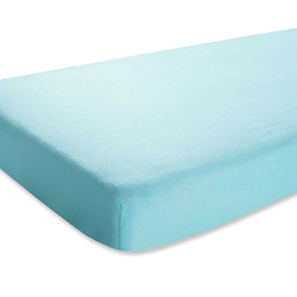 Aden+Anais 100% Viscose Bamboo Crib Sheet- Aqua – RG Natural