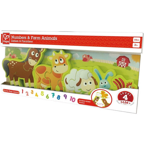 Hape Numbers and Farm Animals Puzzle