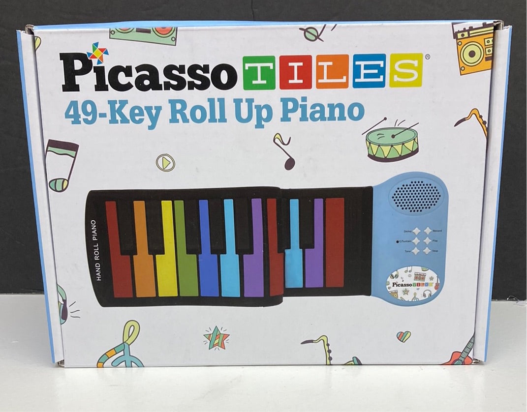 Picasso Tiles 49 Key Roll Up Piano Rainbow