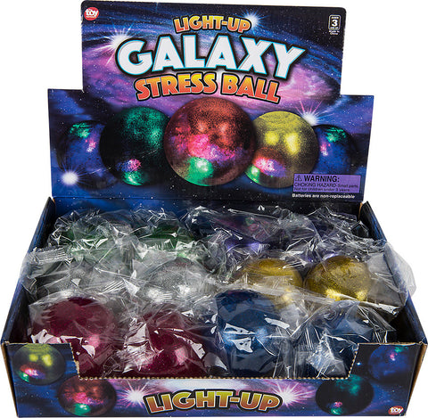 Toy Network - 2.5" Light-Up Galaxy Stress Ball