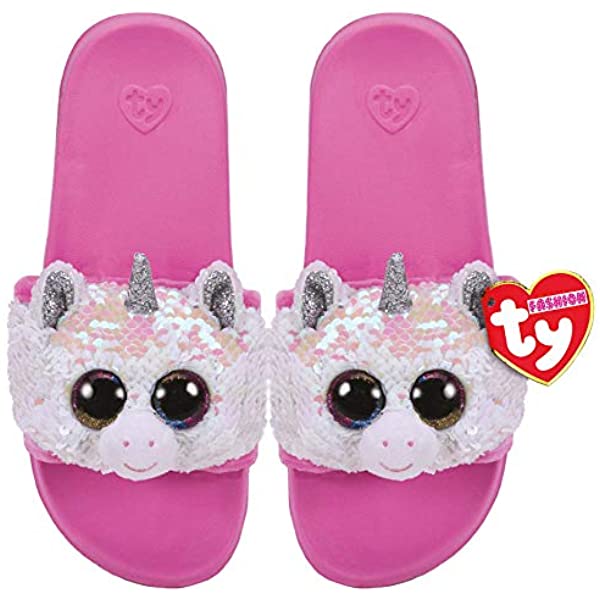 Pink Ty Flippables Slippers TY BEANIE BABIES SLIPPERS BUNNY SOFT