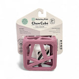 Chew Cube - Silicone Teether Rattle: Blue