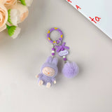 Labubu Inspired Hot-Selling Cute Keychain for Girls,Car Key Accessory: Yellow