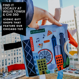 Chicago IL Windy City Baby Learning Crinkle Tag Squares