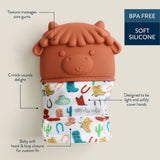 *NEW OPTIONS* Itzy Mitt™ Silicone Teething Mitts: Highland Cow