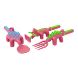Set of 3 Dino Utensils: Pink