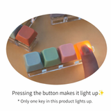 Pastel/Clear LED Tetris  Clicker Keyboard Keycap Keychain : 2. Clear LED