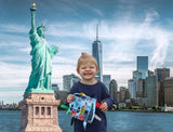 New York City NYC Baby City Learning Crinkle Squares 8"x 8"
