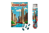 Micro Puzzles Chicago Travel Poster