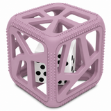 Chew Cube - Silicone Teether Rattle: Yellow