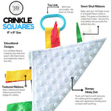 New York City NYC Baby City Learning Crinkle Squares 8"x 8"