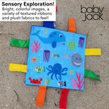 Ocean Fish Crinkle Tag Square 8x8 Baby Teach @ Home Toy