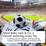 Soccer Ball Baby Learning Lovey Tag Stroller Toy 10" x 10"