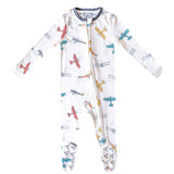 Copper Pearl Zip-Up Footie Pajama - Ace: 6-12 Months