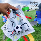 Soccer Ball Baby Learning Lovey Tag Stroller Toy 10" x 10"