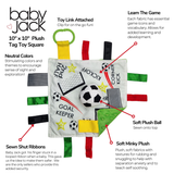 Soccer Ball Baby Learning Lovey Tag Stroller Toy 10" x 10"