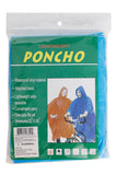 Hooded Pullover Thin Vinyl Rain Poncho - Unisex: ASSORTED / ONE SIZE