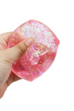 Iridescent Flake Glitter Cube Maltose Putty Filled Squishy