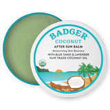 Badger Coconut After Sun Balm, Soothing Sunburn Relief: 2 oz Tin