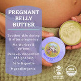 Badger Belly Butter, Organic Stretch Mark Cream: 2 oz Tin