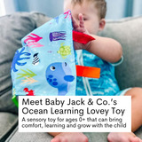 Ocean Fish Crinkle Tag Square 8x8 Baby Teach @ Home Toy