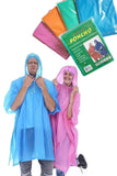 Hooded Pullover Thin Vinyl Rain Poncho - Unisex: ASSORTED / ONE SIZE