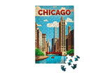 Micro Puzzles Chicago Travel Poster
