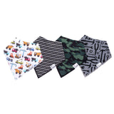 Copper Pearl 4 Pack Baby Bandana Bibs - Diesel