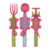 Set of 3 Dino Utensils: Pink