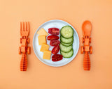Set of 2 Tractor Utensils: Orange