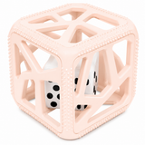 Chew Cube - Silicone Teether Rattle: Yellow