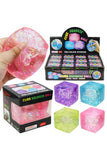 Iridescent Flake Glitter Cube Maltose Putty Filled Squishy