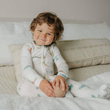 Copper Pearl Zip-Up Footie Pajama - Ace: 0-3 Months