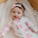 Zip-Up Footie Pajama - Grace: 3-6 Months