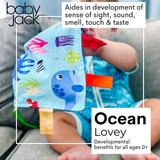 Ocean Fish Crinkle Tag Square 8x8 Baby Teach @ Home Toy