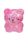 Smiling Bear Glittery Maltose Putty Filled TPR Squishy Toy: ASSORTED