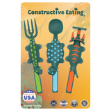 Set of 3 Dino Utensils: Pink