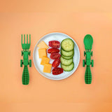 Set of 2 Tractor Utensils: Orange
