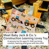 Construction Worker and Trucks Crinkle Tag Square 8"x 8"