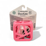 Chew Cube - Silicone Teether Rattle: Yellow