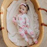 Zip-Up Footie Pajama - Grace: 3-6 Months
