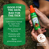 Badger Tick Spray, All Natural Tick Repellent, Deet-Free: 4 fl oz Aluminum Bottle