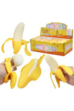 Peeling Yellow Banana Fluffy Slime Filled TPR Squishy Toy: BANANA / ONE SIZE