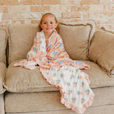 Bamboo Ruffled Three-Layer Quilt - Penelope