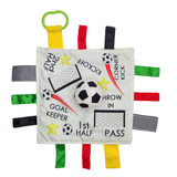 Soccer Ball Baby Learning Lovey Tag Stroller Toy 10" x 10"
