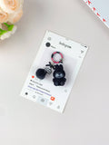 Labubu Inspired Hot-Selling Cute Keychain for Girls,Car Key Accessory: Black