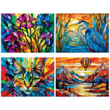Stained Glass - 500 Piece Jigsaw Puzzles 4 Pack